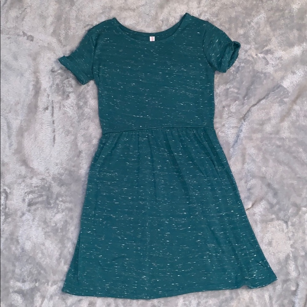Xhilaration Green Heathered T-Shirt Dress